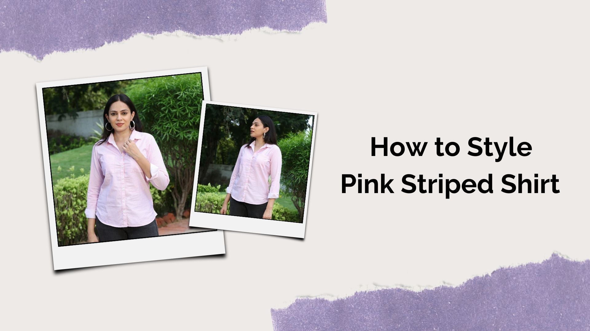 How to Style a Pink Striped Shirt for Women by Senorita Fashions