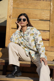 Senorita Beige Modal Printed Shirt , Full sleeve